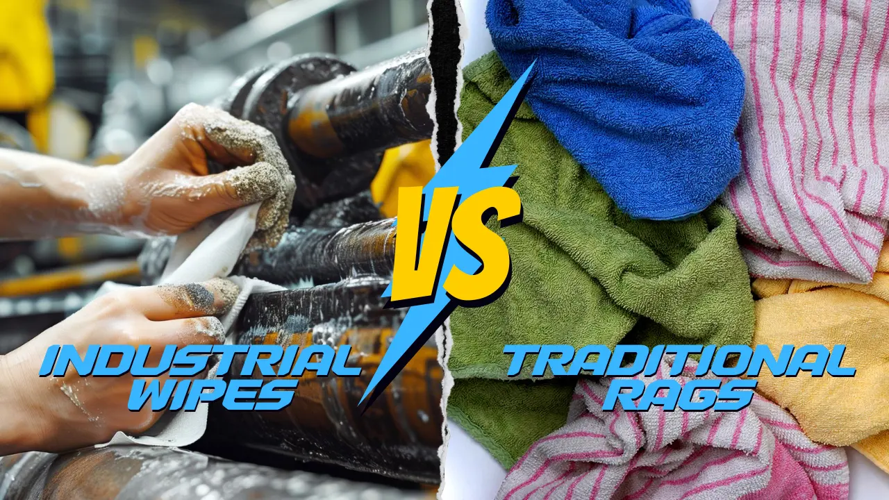 Professional Cleaning Wipes vs. Traditional Rags contrast display